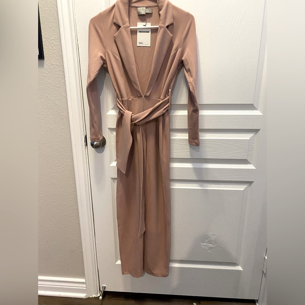 ASOS petite peach tone jumpsuit.